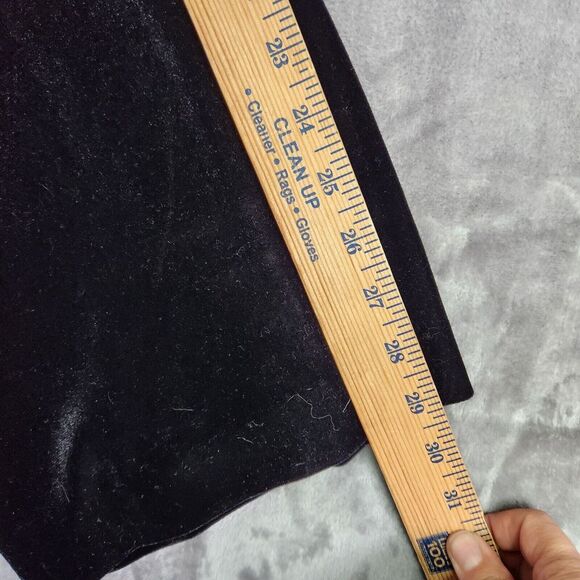 VTG Lillie Rubin Jumpsuit Womans 6 Black Velvet Mock Neck Long Sleeve 1 Pc Goth - Picture 9 of 14